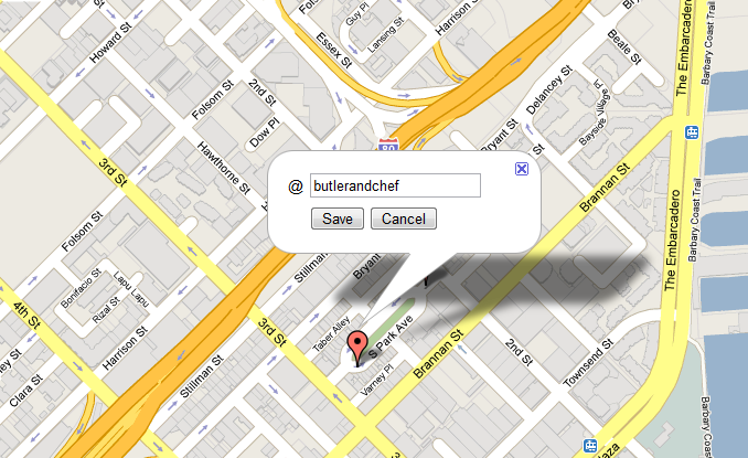 Placer un commerce qui tweet sur une carte