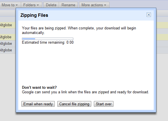 Google Docs Zipping