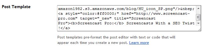 blogger post template feature