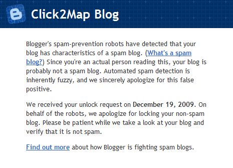 blogger spam blog mistake review